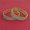 Cz Openable Bangles With 2 Tone Plating