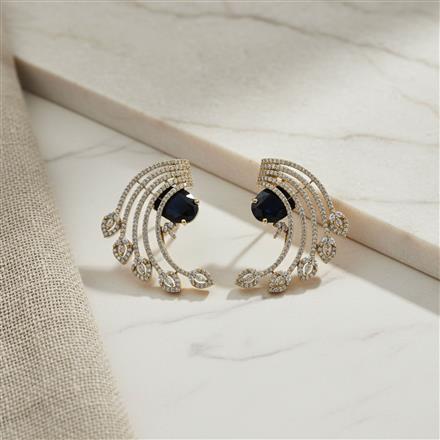 Cz Classic Earring With Mehndi Plating