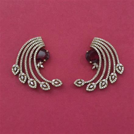 Cz Classic Earring With Mehndi Plating