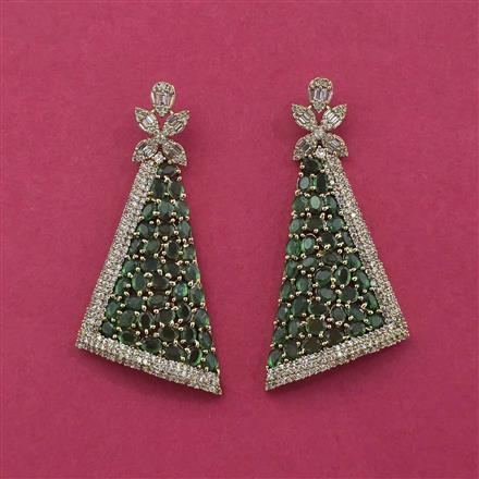 Cz Classic Earring With Mehndi Plating