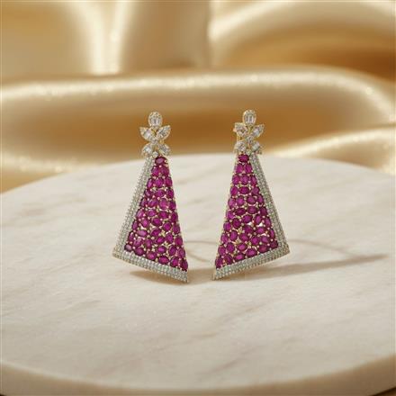 Cz Classic Earring With Mehndi Plating