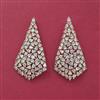 Cz Classic Earring With Carat 2 Tone Rhodium Plating
