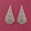 Cz Classic Earring With Carat 2 Tone Rhodium Plating