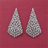 Cz Classic Earring With Carat 2 Tone Rhodium Plating