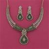 Cz Classic Necklace Set With Mehndi Plating