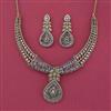 Cz Classic Necklace Set With Mehndi Plating