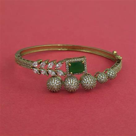 Cz Openable Kada With Mehndi Plating