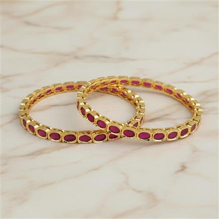 Cz Classic Bangles With Gold Plating