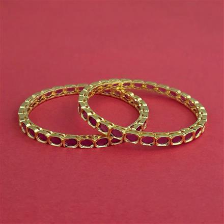 Cz Classic Bangles With Gold Plating