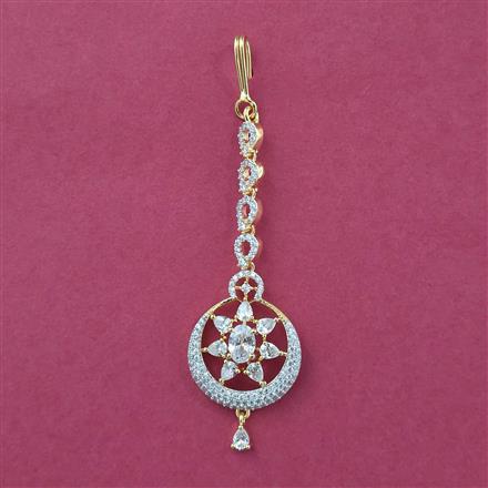 Cz Classic Tikka With 2 Tone Rhodium Plating