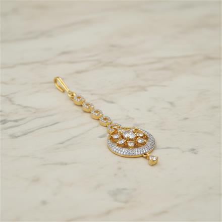 Cz Classic Tikka With 2 Tone Rhodium Plating