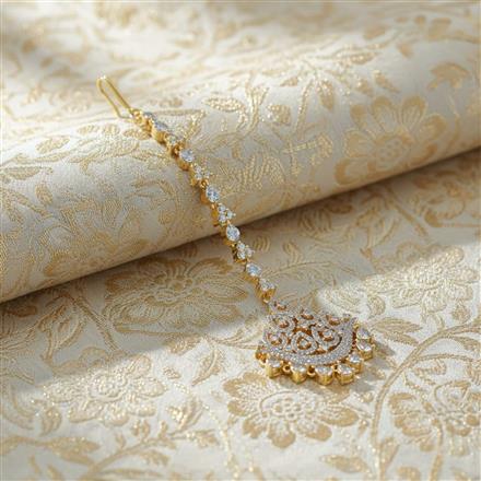 Cz Classic Tikka With 2 Tone Rhodium Plating