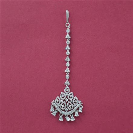 Cz Classic Tikka With 2 Tone Rhodium Plating