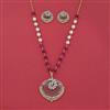 Cz Classic Pendant Set With 2 Tone Plating