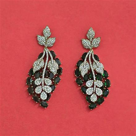 Cz Classic Earring With Mehndi Plating