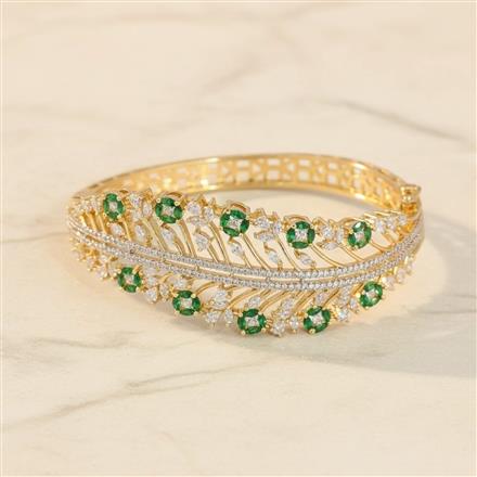 Cz Openable Kada With 2 Tone Plating