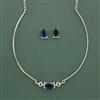 Cz Classic Pendant Set With Rhodium Plating