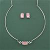 Cz Classic Pendant Set With Rhodium Plating