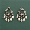 Cz Classic Earring With Mehndi Plating