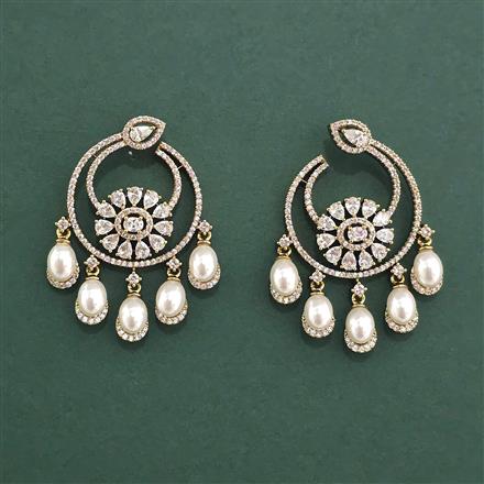Cz Classic Earring With Mehndi Plating