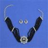Cz Choker Necklace Set With Rhodium Plating