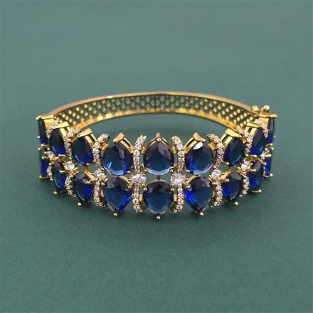 Cz Openable Kada With Mehndi Plating