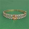 Cz Openable Kada With Mehndi Plating