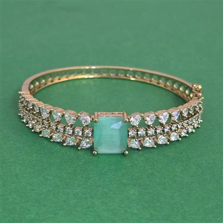 Cz Openable Kada With Mehndi Plating