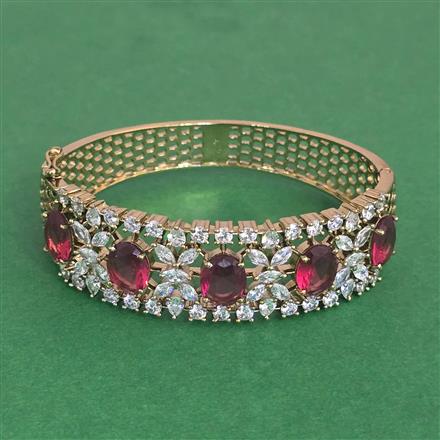 Cz Openable Kada With Mehndi Plating