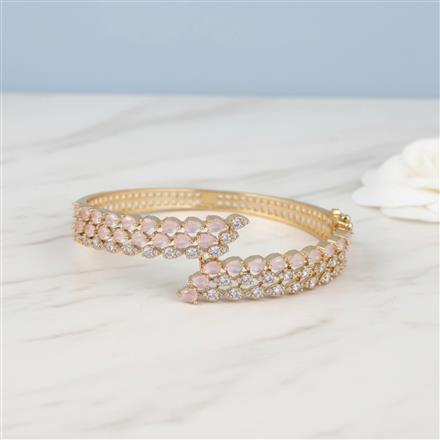 Cz Openable Kada With Mehndi Plating