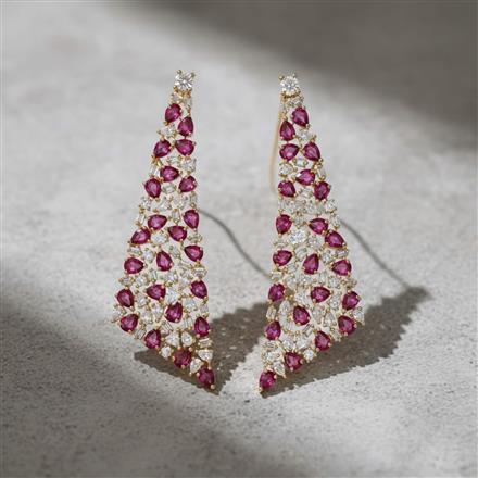 Cz Classic Earring With Mehndi Plating