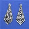 Cz Classic Earring With 2 Tone Mehndi Rhodium Plating