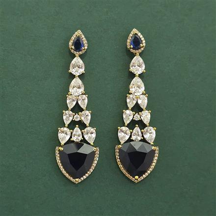 Cz Classic Earring With Mehndi Plating