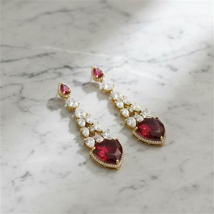 Cz Classic Earring With Mehndi Plating