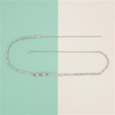 Cz Classic Belt With 2 Tone Rhodium Plating