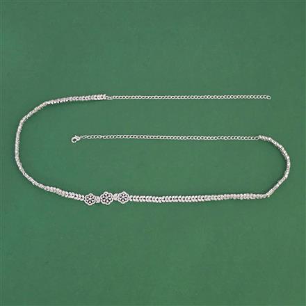 Cz Classic Belt With 2 Tone Rhodium Plating