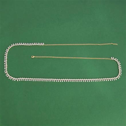 Cz Classic Belt With 2 Tone Rhodium Plating