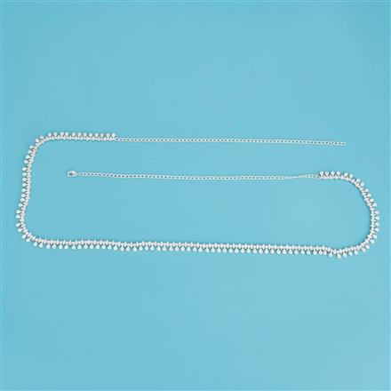 Cz Classic Belt With 2 Tone Rhodium Plating