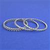 Cz Classic Bangles With Rhodium Plating