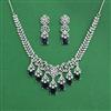 Cz Classic Necklace With Rhodium Plating