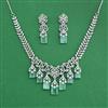 Cz Classic Necklace With Rhodium Plating