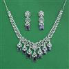 Cz Classic Necklace With Rhodium Plating