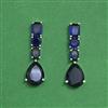Cz Classic Earring With Rhodium Plating
