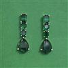 Cz Classic Earring With Rhodium Plating