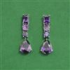 Cz Classic Earring With Rhodium Plating
