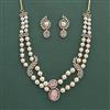 Cz Classic Necklace Set With 2 Tone Plating