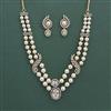 Cz Classic Necklace Set With 2 Tone Plating