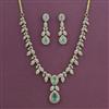 American Diamond Classic Necklace With Mehndi Plating