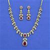 Cz Classic Necklace Set With Mehndi Plating