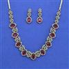 Cz Classic Necklace Set With Mehndi Plating